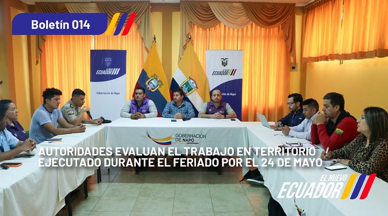 AUTORIDADES EVALUARON RESULTADOS DEL FERIADO POR LA BATALLA DE PICHINCHA EN LA PROVINCIA DE NAPO
